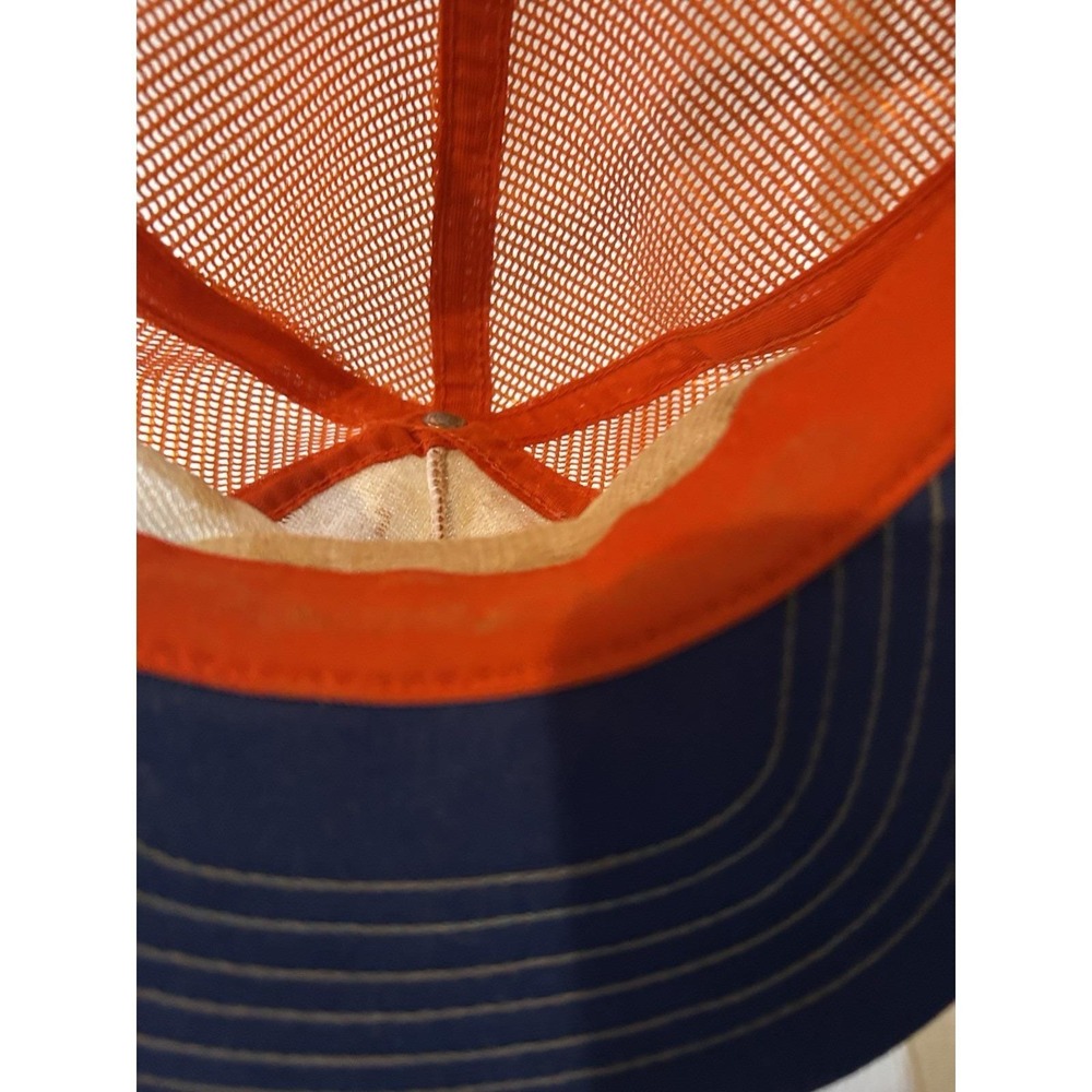 Vintage Dorsey Reaves Contruction Co Madison FL Florida Orange Blue Mesh Hat Cap - Picture 5 of 5